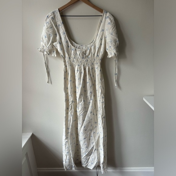 Charlie Holiday Isabella Linen Blend Butterfly print Maxi Dress‎ Sz 6 - Picture 3 of 10